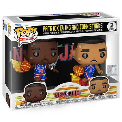 Image of NBA Basketball: Jam - Patrick Ewing & John Starks 8-Bit Pop! Vinyl 2-Pack