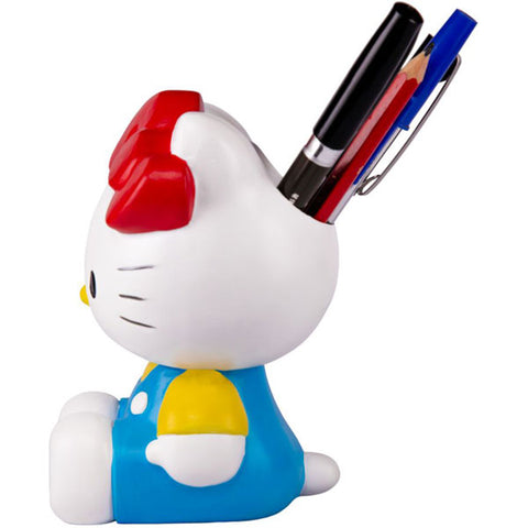 Image of Hello Kitty - Sitting in Blue Overalls Pen Holder