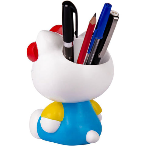 Image of Hello Kitty - Sitting in Blue Overalls Pen Holder