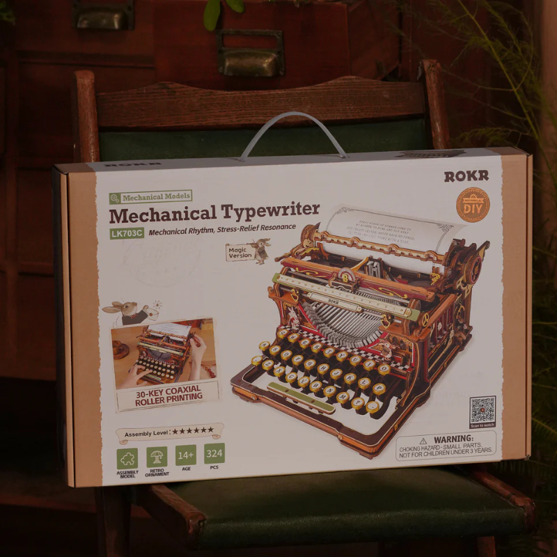 Robotime - Mechanical Models Typewriter Fairytale (Store Pickup Only)