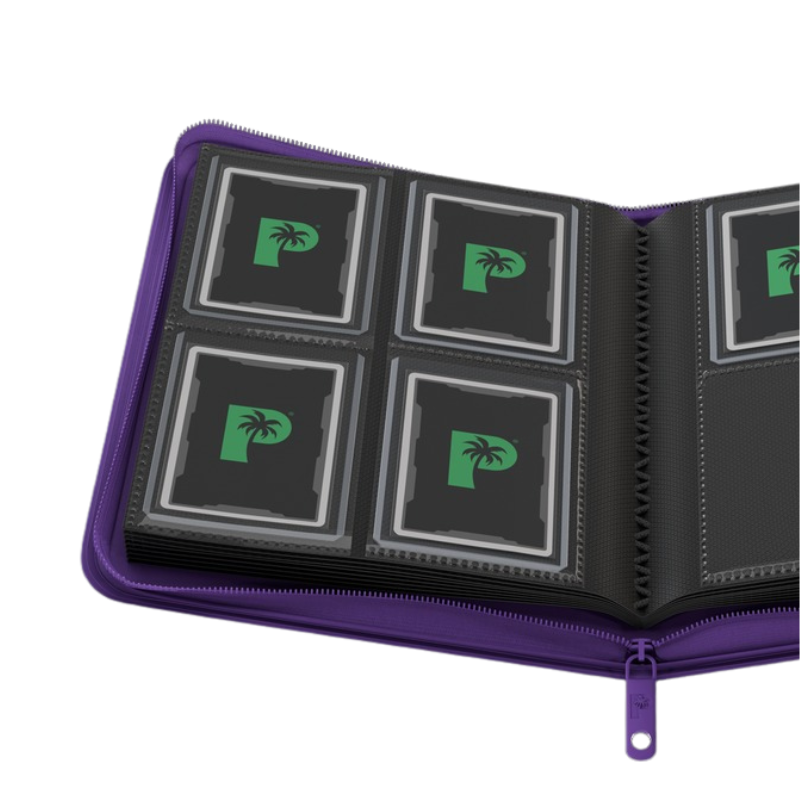 Collector's Series Top Loader Zip Binder - 4 Pocket - Purple