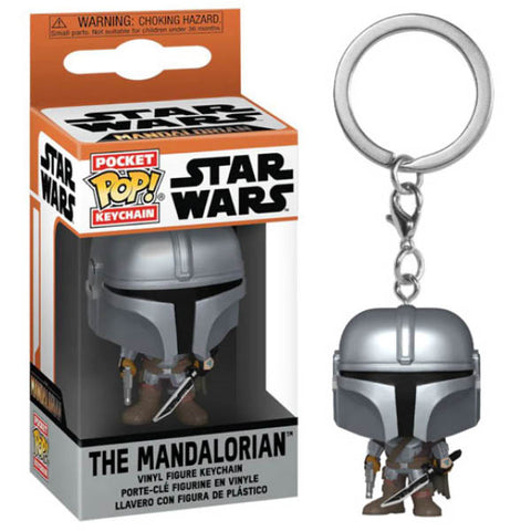 Image of Star Wars: Mandalorian - Mandalorian with Darksaber Pop! Vinyl Keychain