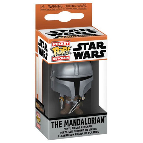 Image of Star Wars: Mandalorian - Mandalorian with Darksaber Pop! Vinyl Keychain