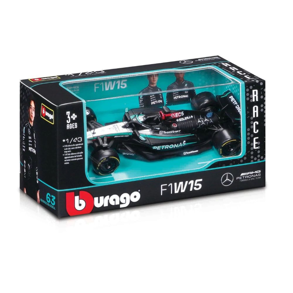 Bburago F1 without Helmet 1:43 2024 F-1 Mercedes-AMG W15 #44 Hamilton WB