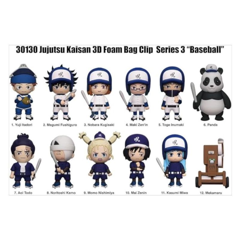 Jujutsu Kaisen - 3D PVC Bag Clips Blind Bag (Series 3) - 1 Unit