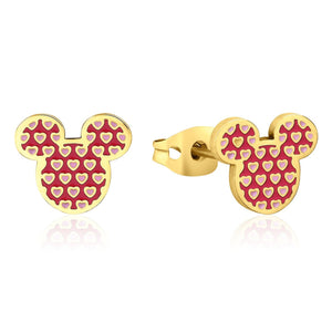 Couture Kingdom - ECC Mickey Mouse Heart Enamel Stud Earrings