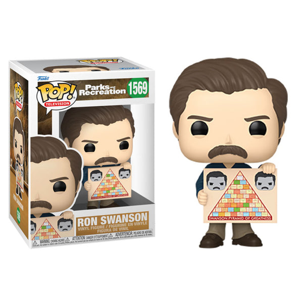 Parks and Recreation 15th Anniversary - Ron Swanson with Pyramid of Greatness Pop! Vinyl