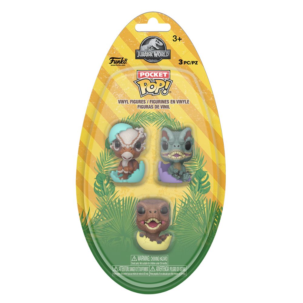 Jurassic Park - Hatching Pocket Pop! Vinyl 3 Pack