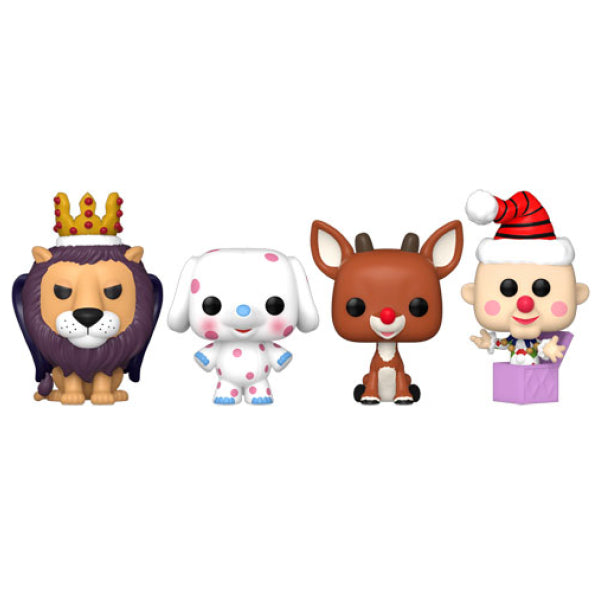 Rudolph the Red-Nosed Reindeer (1964) - Christmas Tree Holiday Box Pocket Pop! Vinyl 4 Pack