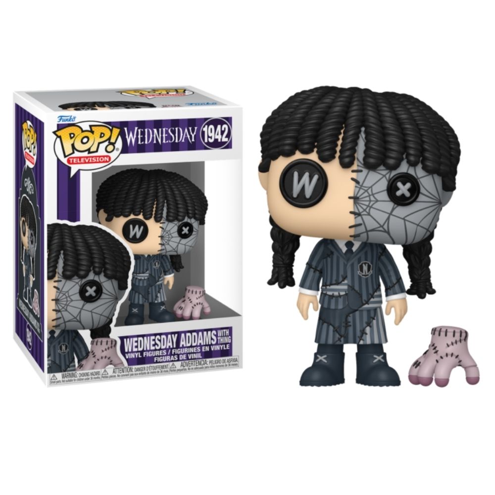 Wednesday (2022) - Wednesday with Thing (Patchwork) Pop! Vinyl