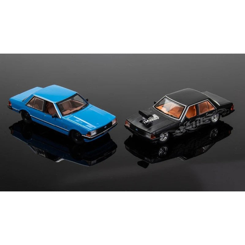 Oz Wheels 1:64 Ford XD Falcon FSD R1 Twin Sets Hauling Kids & Ripping Skids