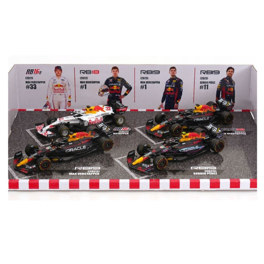 Bburago F1 Gift Set 1:43 Red Bull #1 Verstappen - 4 piece Gift Pack