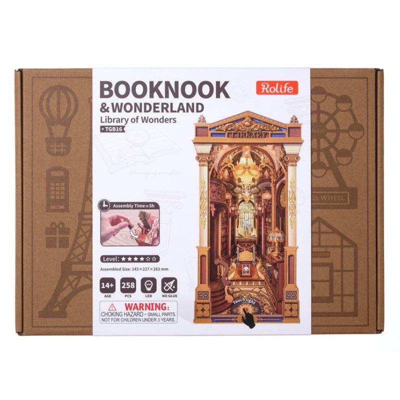 Robotime - DIY Bookends Kit Library of Wonders