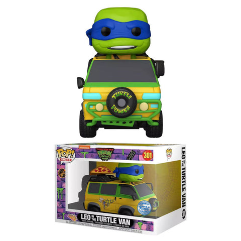 Image of Teenage Mutant Ninja Turtles: Mutant Mayhem - Leonardo in Turtle Van US Exclusive Pop! Ride