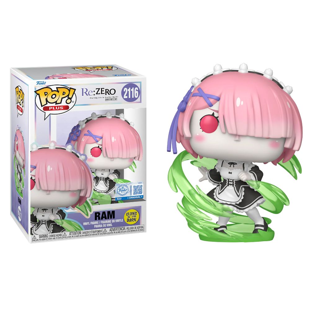 Re:ZERO - Ram (Wind Magic) Glow in the Dark US Exclusive Pop! Plus