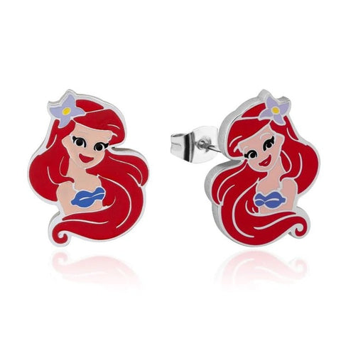 Image of Couture Kingdom - ECC The Little Mermaid Ariel Enamel Stud Earrings