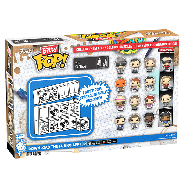 The Office - Dwight the Strangler, Michael, Pam & Mystery Bitty Pop! Vinyl 4 Pack