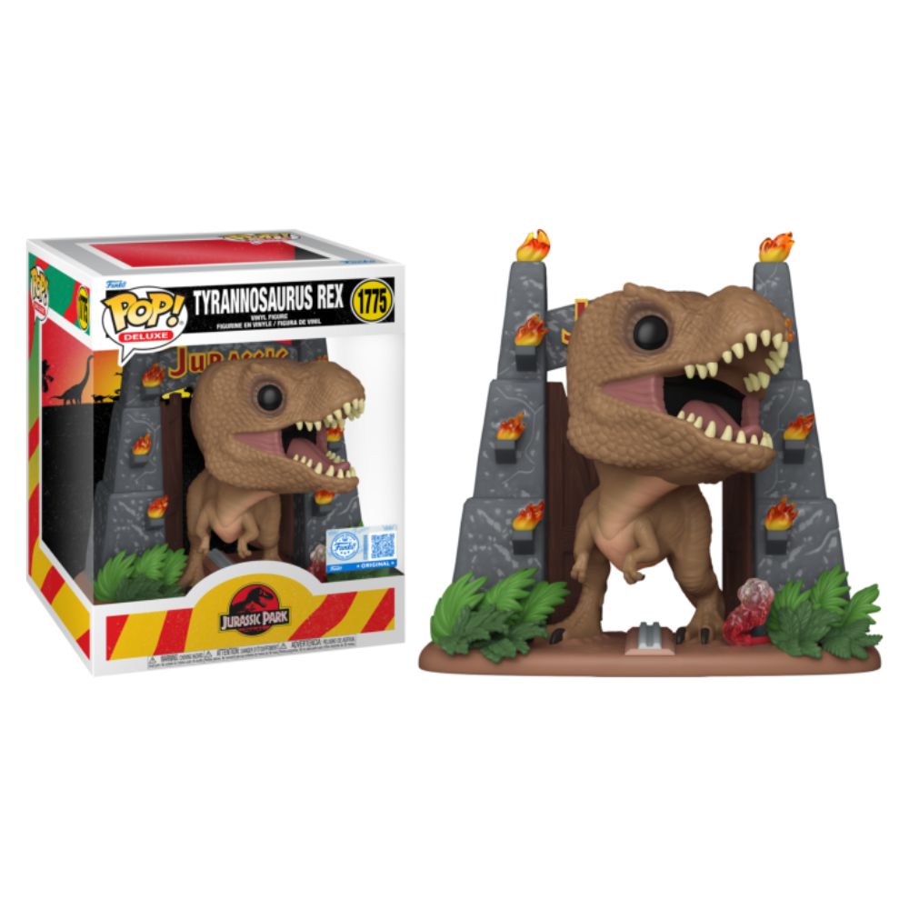 Jurassic Park - Tyrannosaurus Rex with Gates Deluxe Pop! Vinyl