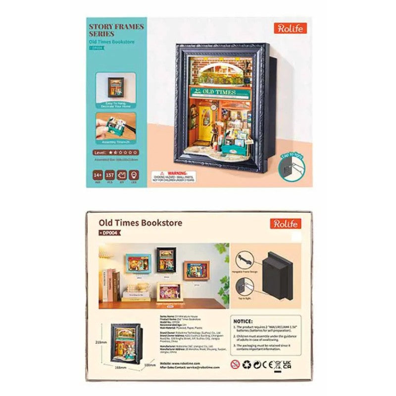 Robotime - DIY Framed Old Times Bookstore