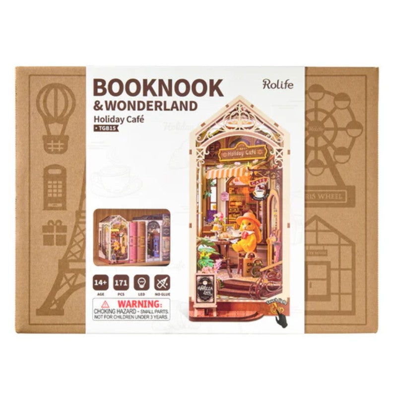 Robotime - DIY Bookends Kit Holiday Cafe