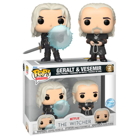 Image of The Witcher (TV) - Geralt & Vesemir US Exclusive Pop! Vinyl 2-Pack