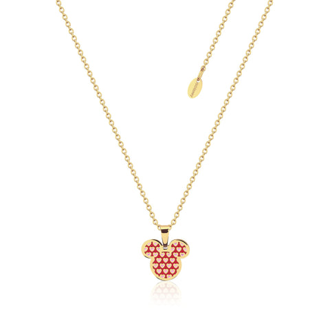 Image of Couture Kingdom - ECC Mickey Mouse Hearts Enamel Necklace