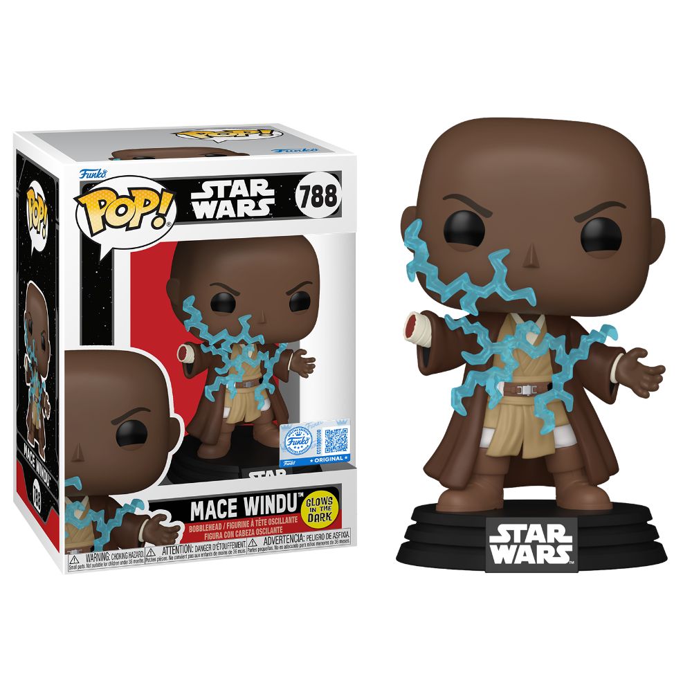 Star Wars - Mace Windu Electricity Glow in the Dark US Exclusive Pop! Vinyl