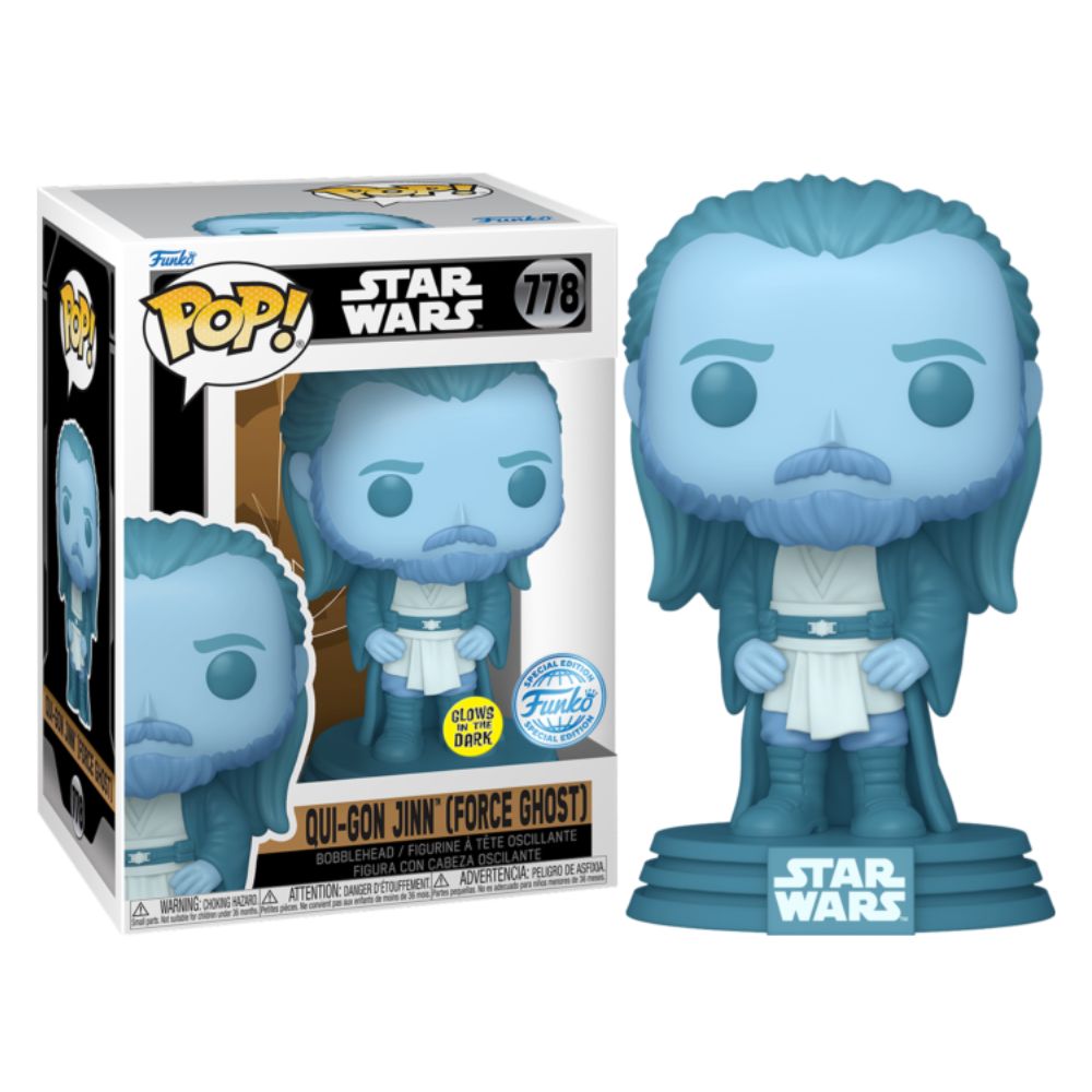 Star Wars: Obi-Wan Kenobi (2022) - Qui-Gon Jinn (Force Ghost) Glow in the Dark US Exclusive Pop! Vinyl