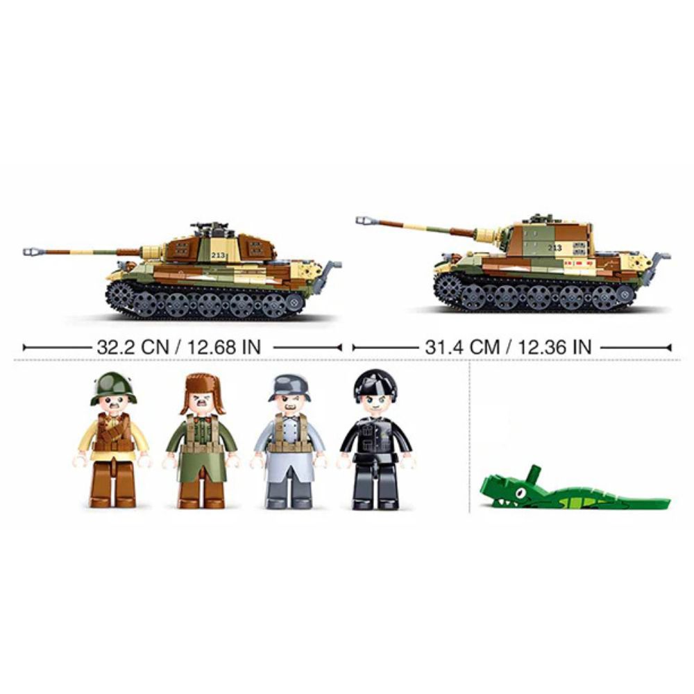 Army Battle of Budapest - The King Tiger Heavy Tank 930 Pieces Ages 6+ C8