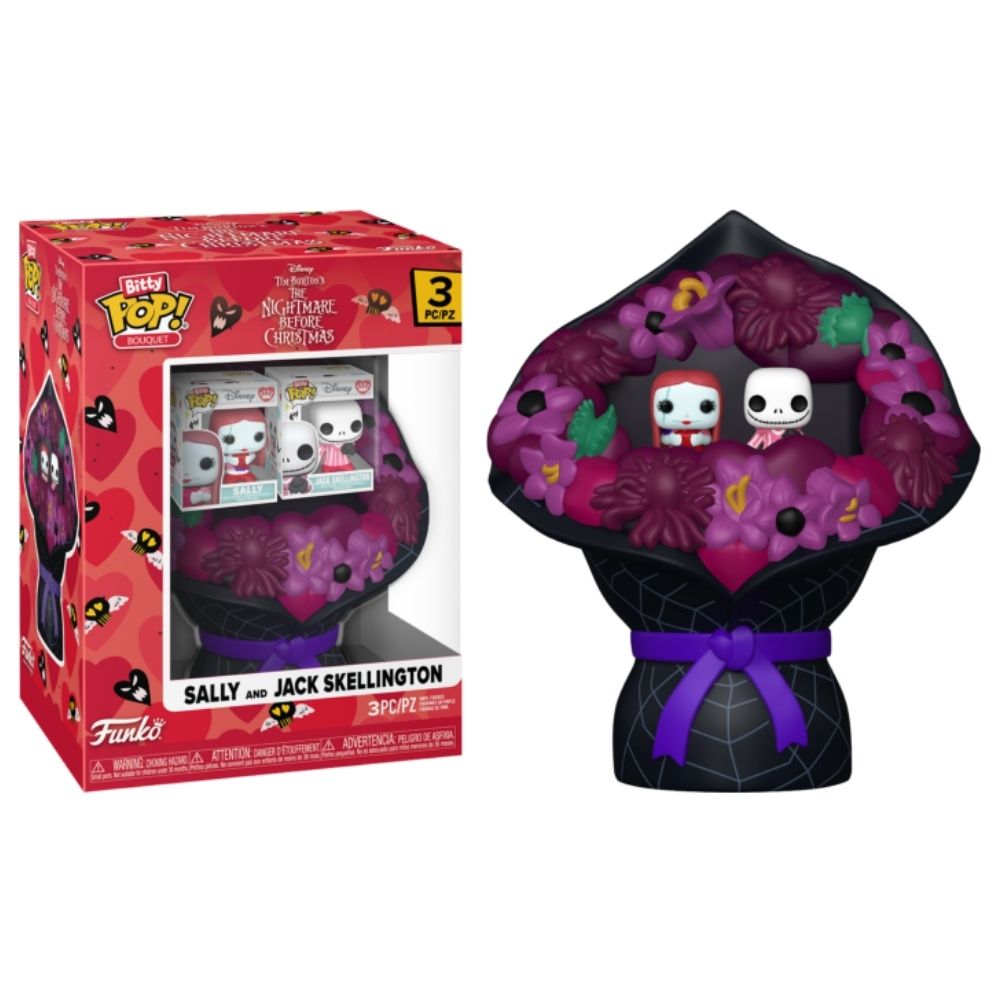 The Nightmare Before Christmas - Sally & Jack Skellington Valentine Bitty Pop! Vinyl Bouquet