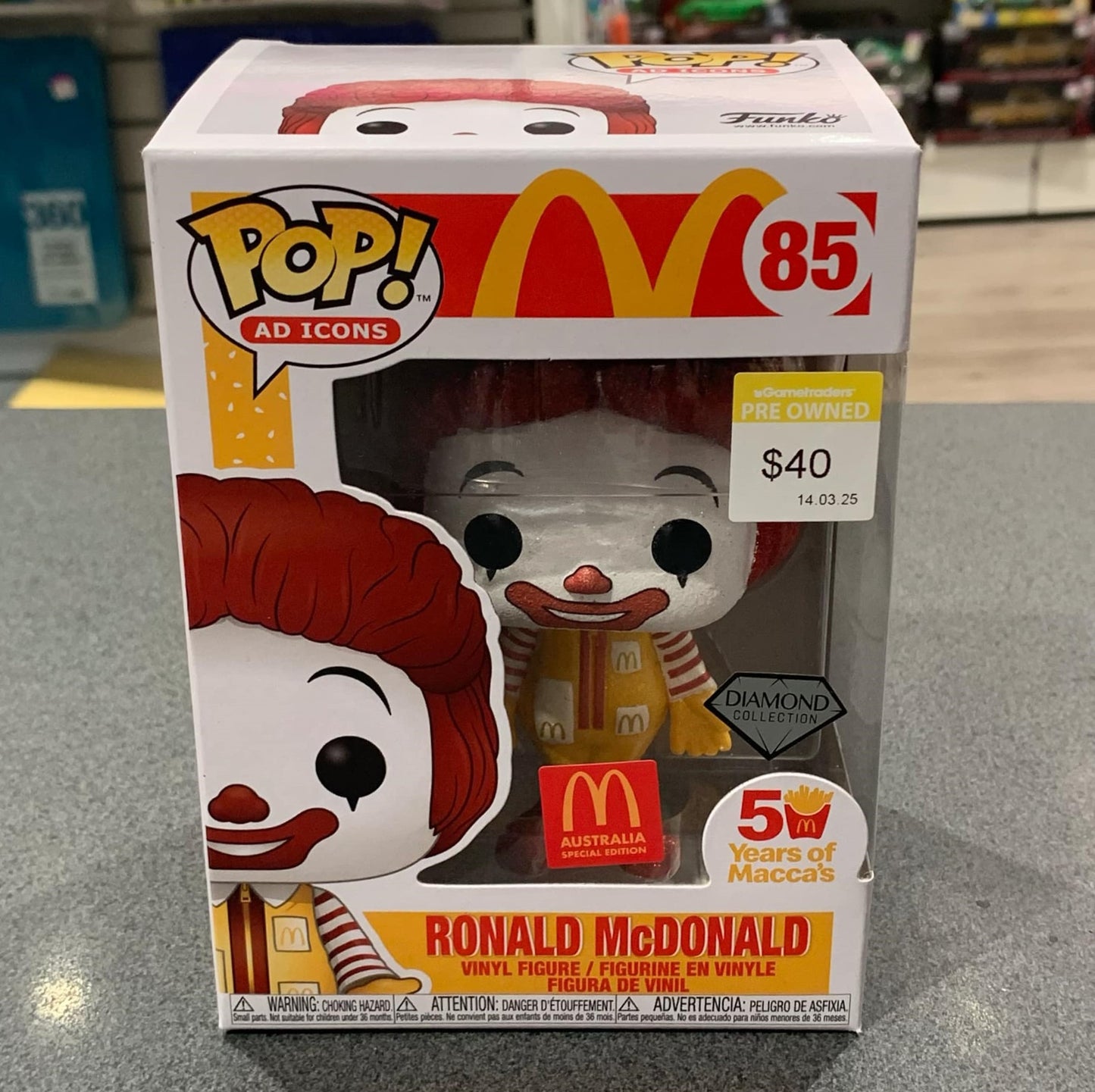 McDonalds - Ronald McDonald Diamond Glitter Pop! Vinyl