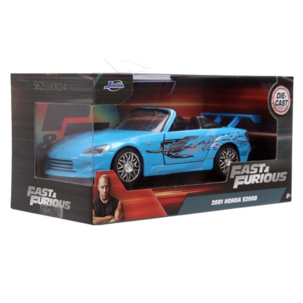 Fast & Furious - 2001 Honda S2000 1:32 Scale Diecast Vehicle (Blue Remix)