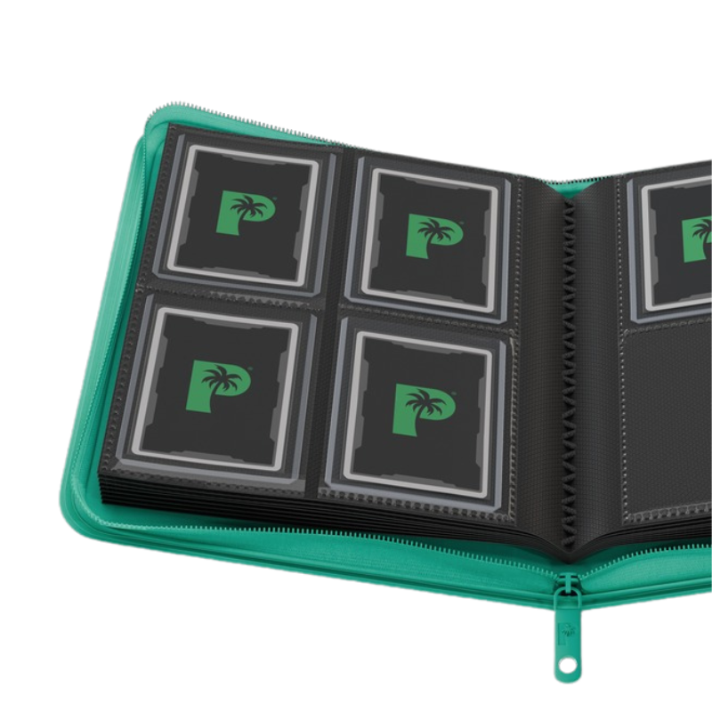 Collector's Series Top Loader Zip Binder - 4 Pocket - Turquoise