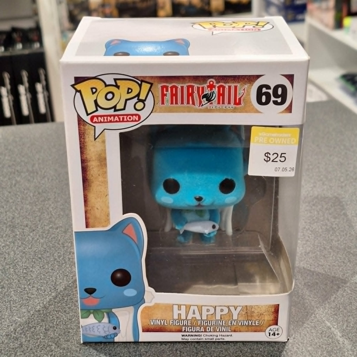 Fairy Tail - Happy Flocked Exclusive Pop! Vinyl