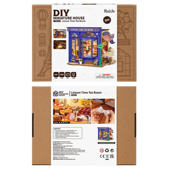 Robotime DIY Mini House Leisure Time Tea Room