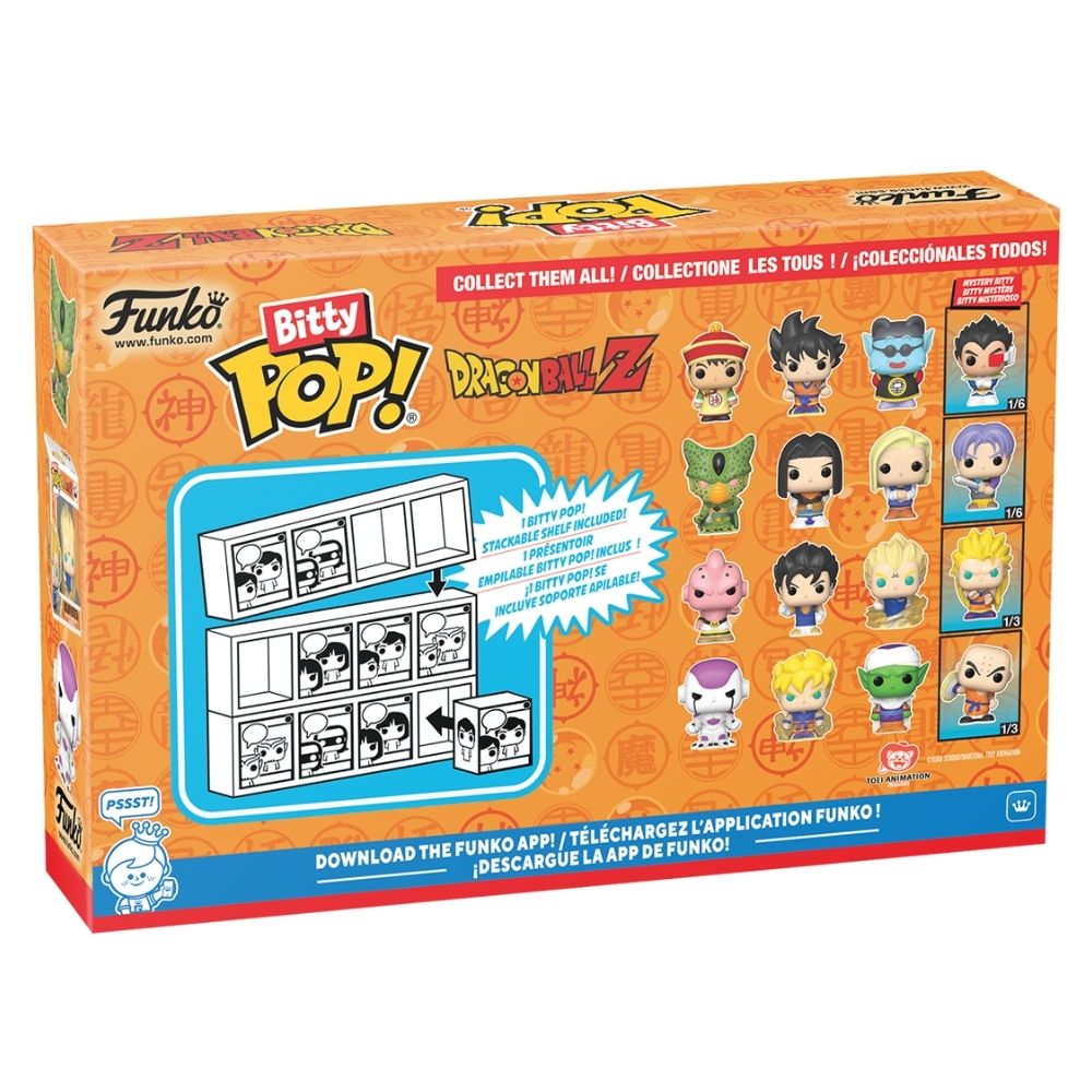 Dragon Ball Z - Cell (First Form), Android 17, Android 18 & Mystery Bitty Pop! Vinyl 4 Pack