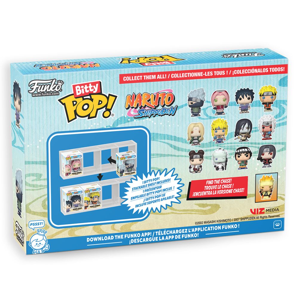 Naruto: Shippuden - Kakashi Hatake, Sakura Haruno, Sasuke Uchiha & Naruto Uzumaki Bitty Pop! Vinyl 4 Pack
