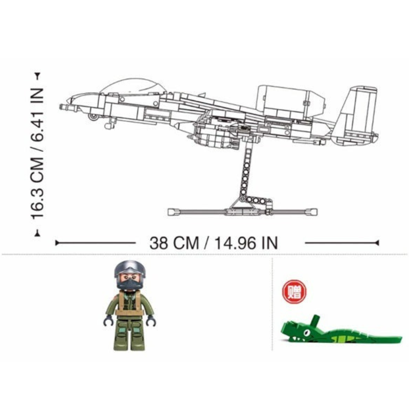 MB A10 CS Attack Aircraft Scale 1:44 701 Pieces C12