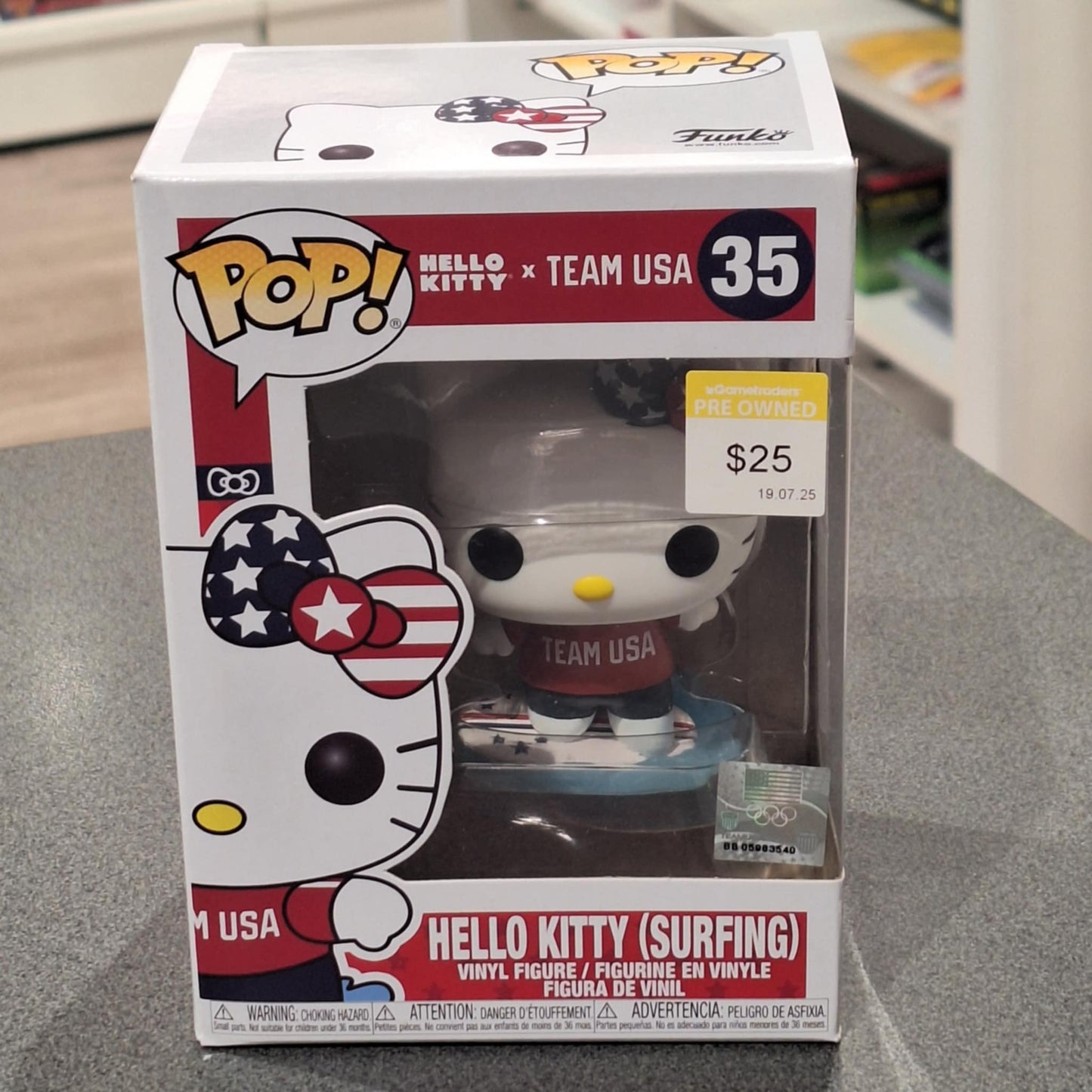 Hello Kitty X Sports Team USA (Surfing) Pop! Vinyl