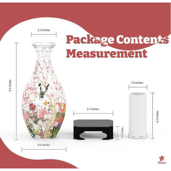 Vase Translucent Flowers And Birds
