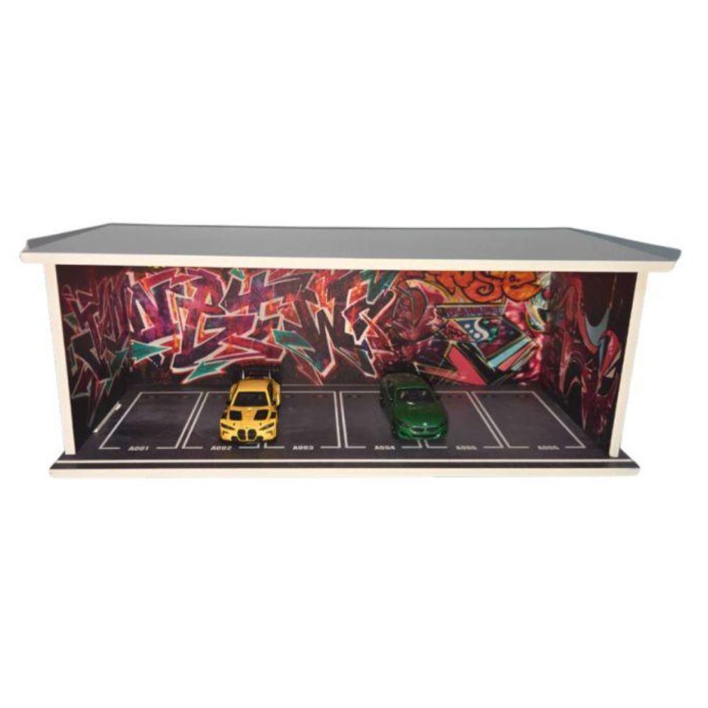 1:64 Diorama - Garage Scene Graffiti Wall E (Boxed) Miniature Scene