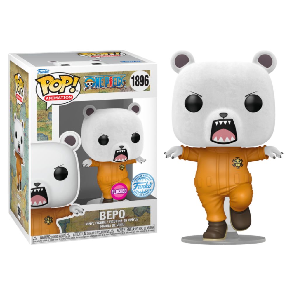 One Piece - Bepo Flocked US Exclusive Pop! Vinyl