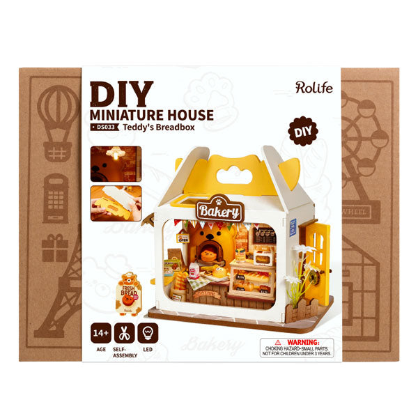 Robotime DIY Mini House Teddy's Breadbox