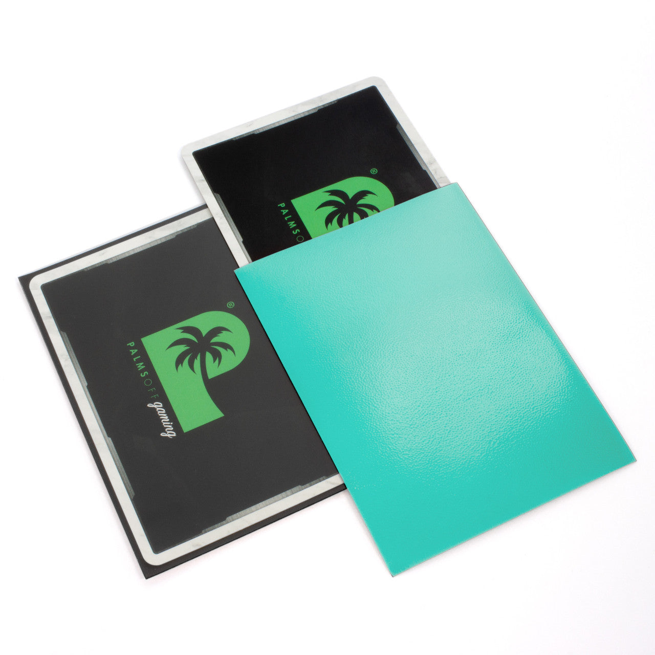 Palms Off Blackout Deck Sleeves Turquoise 100 pc