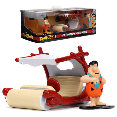 Image of The Flintstones - Fred Flintstone and Flintmobile 1:32 Scale Hollywood Ride