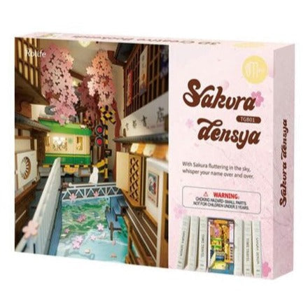 Robotime DIY Book Nook Kit Sakura Densya