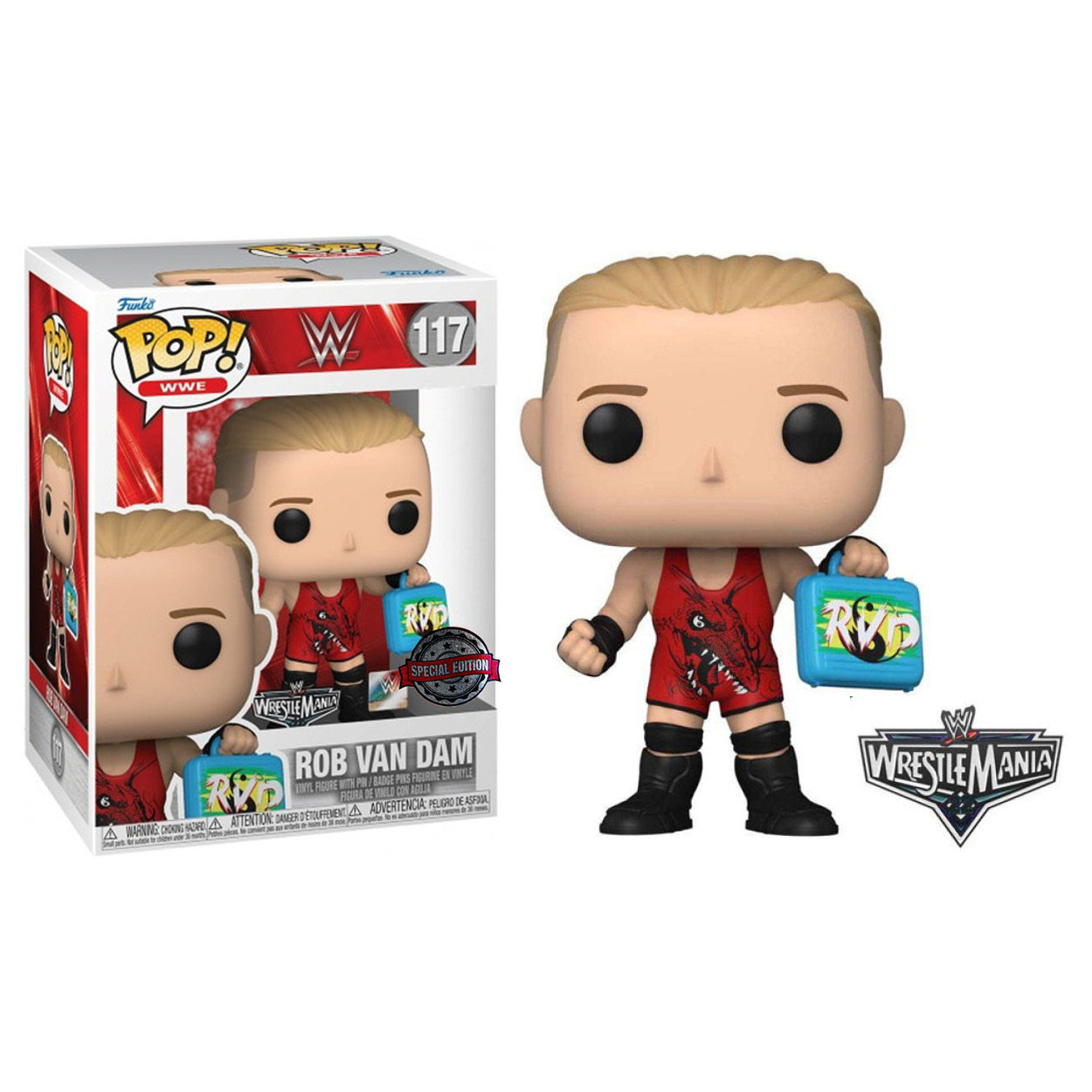 WWE - Rob Van Dam Wrestlemania MITB Pop! Vinyl & Pin