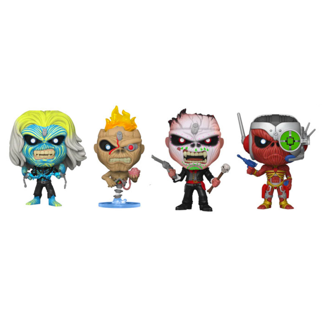 Iron Maiden - Eddie US Exclusive Glow Pop! Vinyl 4-Pack