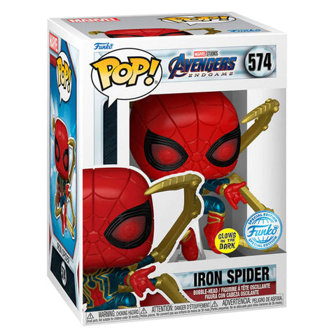 Image of Avengers 4: Endgame - Iron Spider with Nano Gauntlet Glow US Exclusive Pop! Vinyl