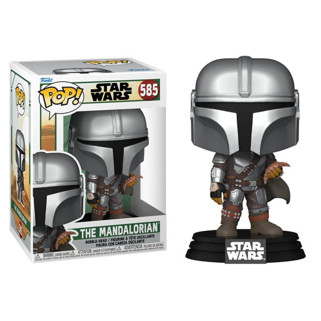 Star Wars: Book of Boba Fett - Mandalorian with Pouch Pop! Vinyl